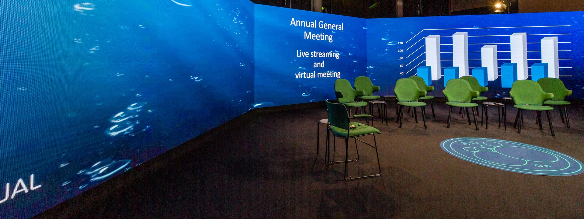 Virtual meetings and Live streaming - also from permanent studios at Get Visual in Aarhus and Copenhagen